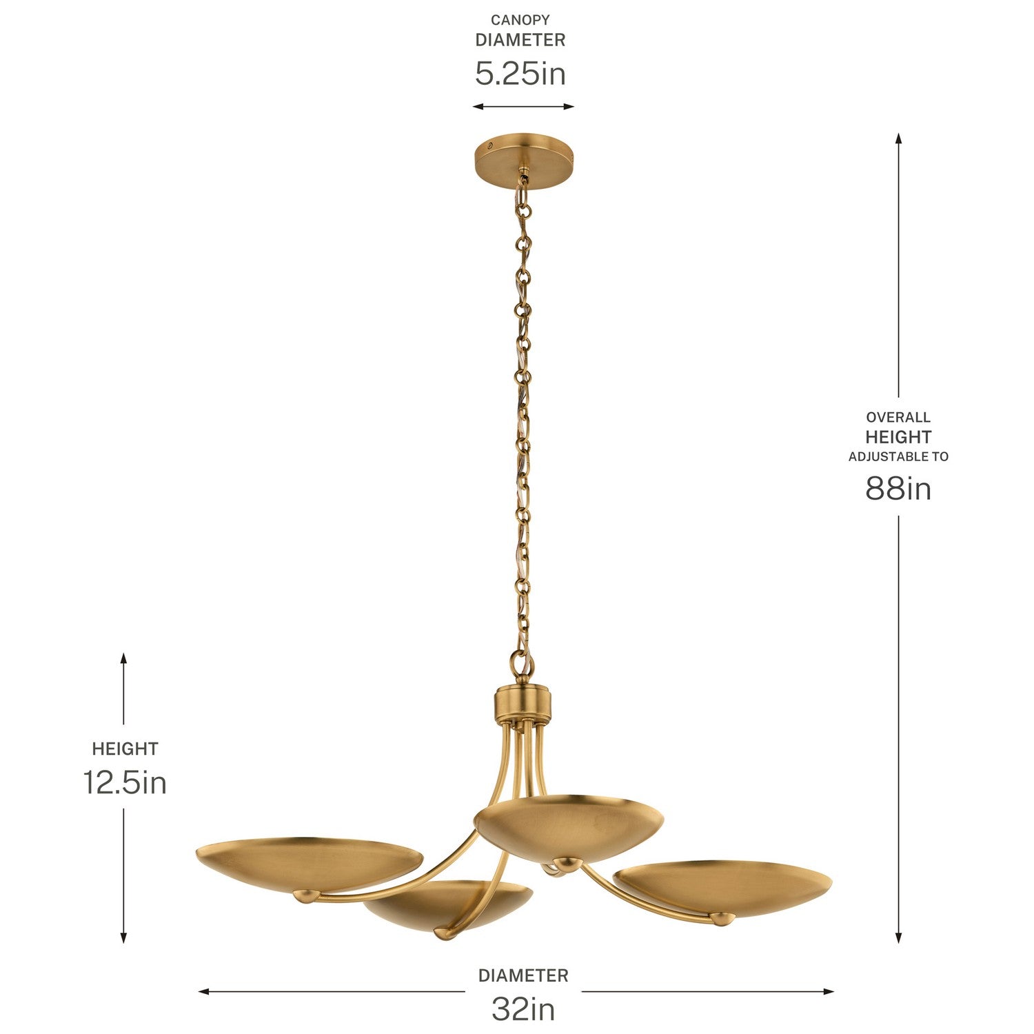 Lustre ou semi-plafonnier 4 lumières | Palmela