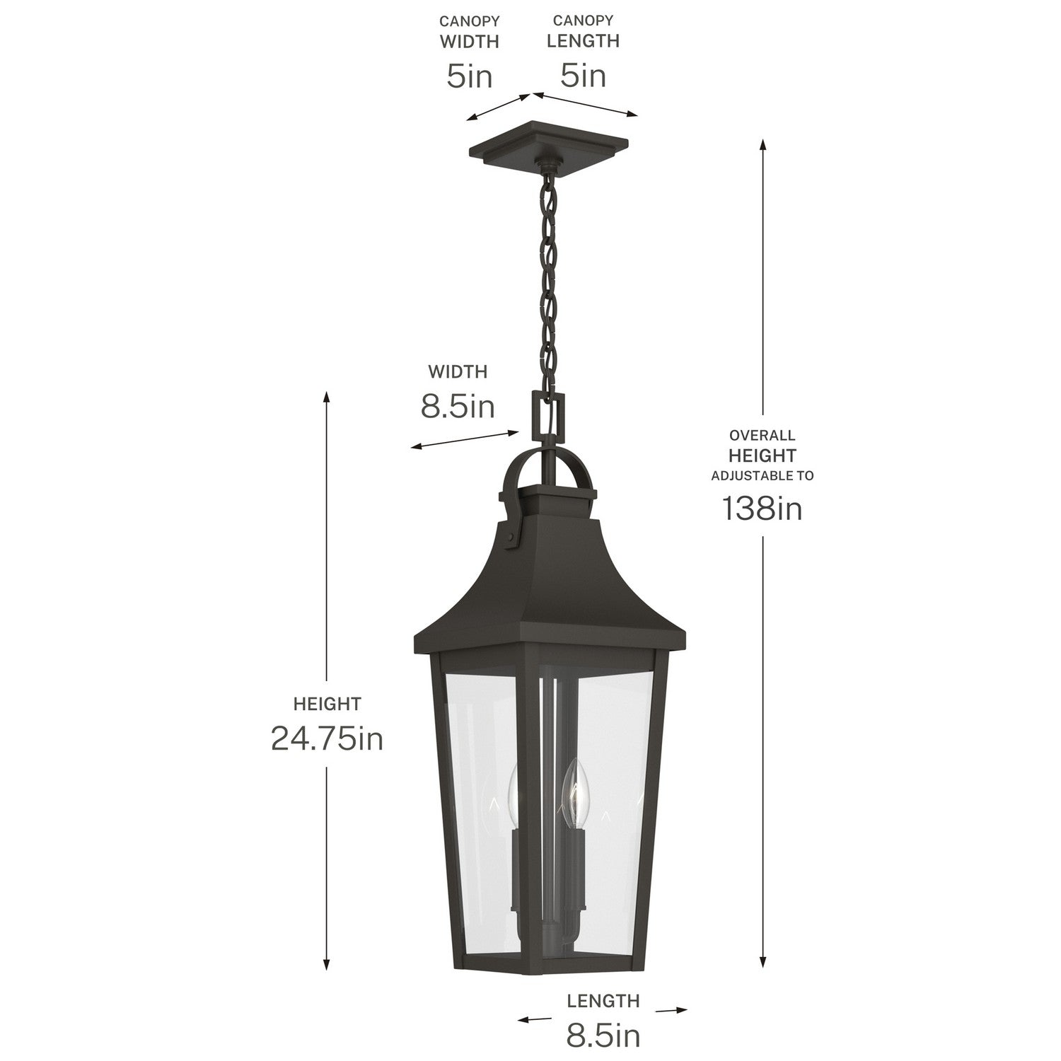 Suspension extérieure 2 lumières | Cleary
