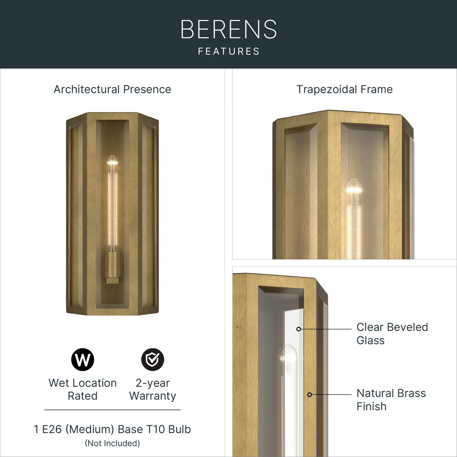 Applique murale extérieure 1 lumière | Berens