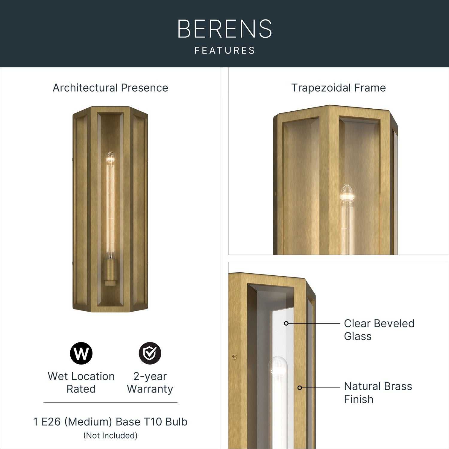 Applique murale extérieure 1 lumière | Berens