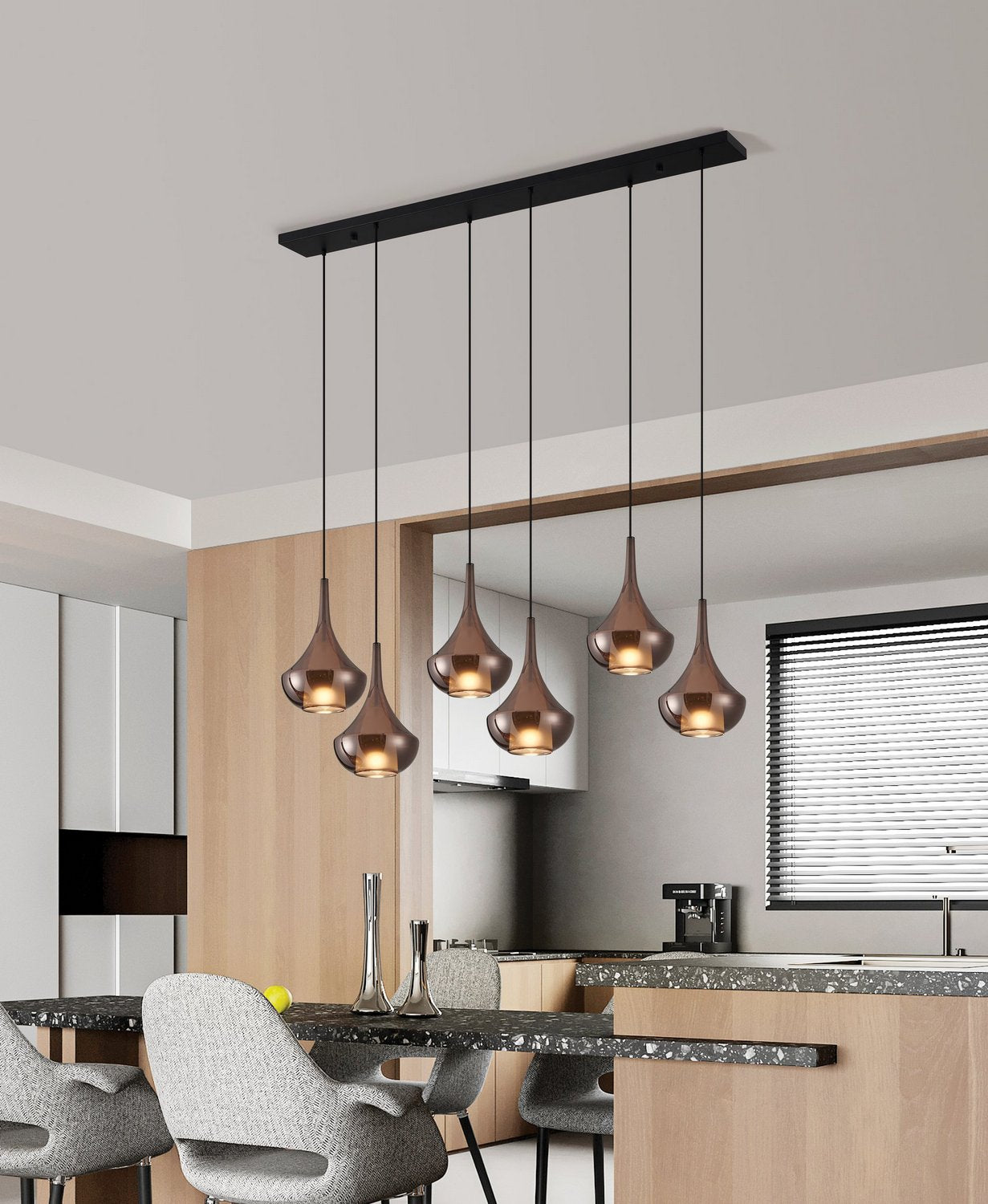 Suspension 6 lumières | Almoster