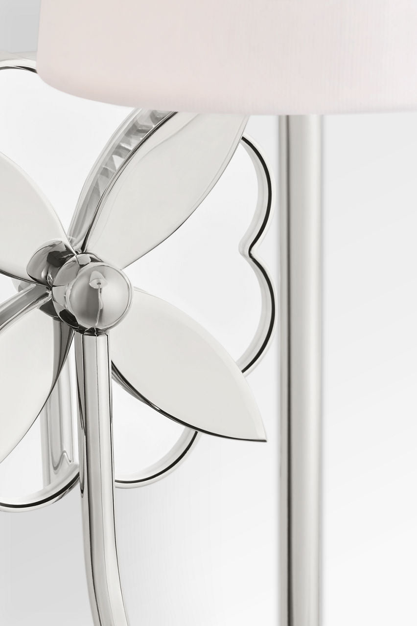 Applique murale 1 lumière | Polished Nickel | Spencer