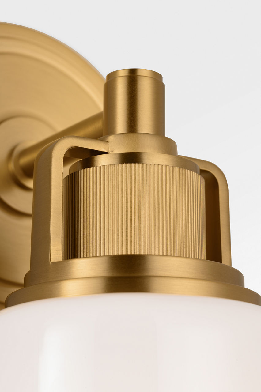 Applique de salle de bain 1 lumière | Burnished Brass | Ashford