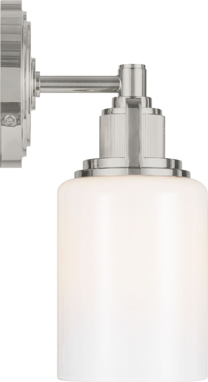 Applique de salle de bain 1 lumière | Polished Nickel | Ashford