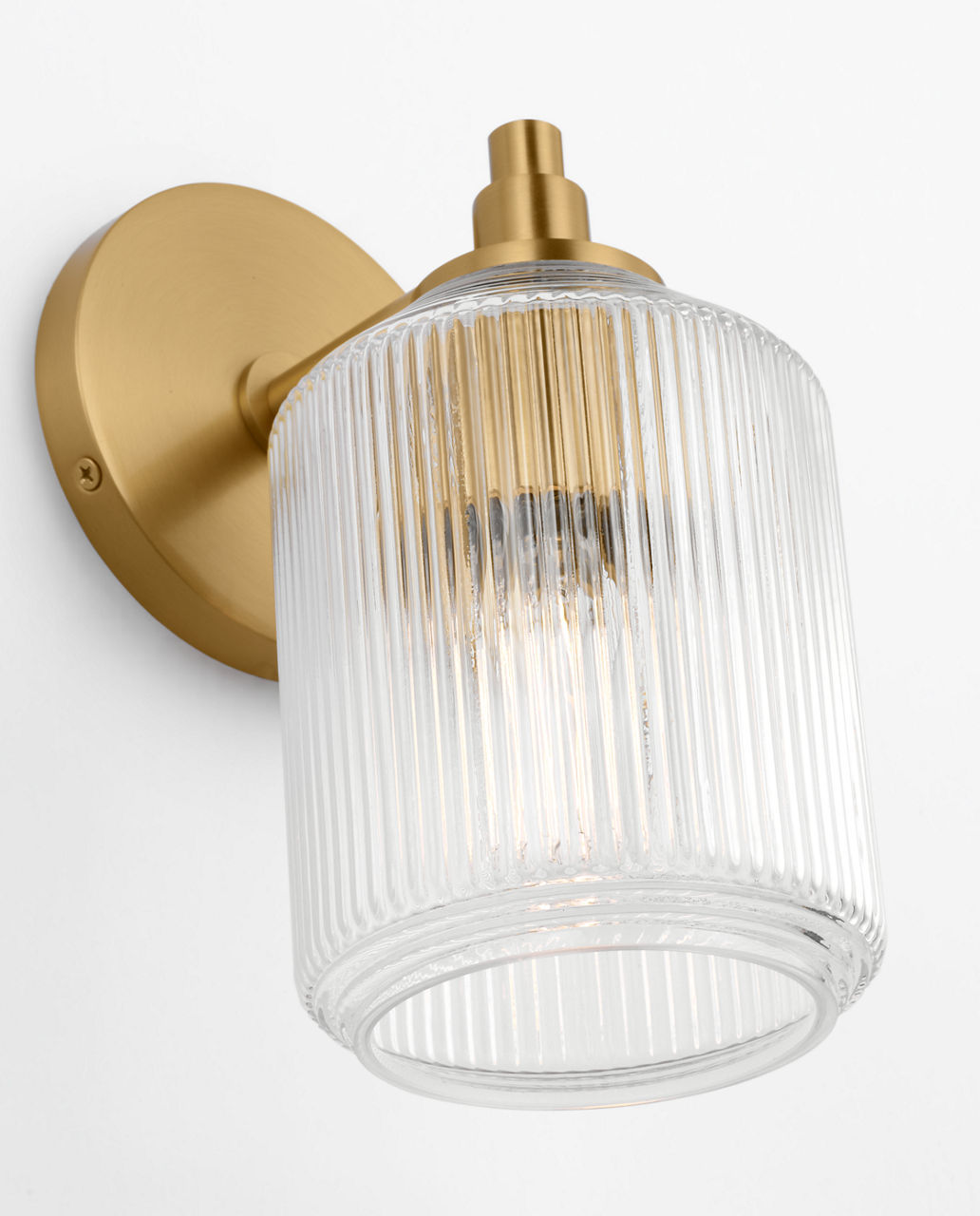 Applique de salle de bain 1 lumière | Burnished Brass | Barstow