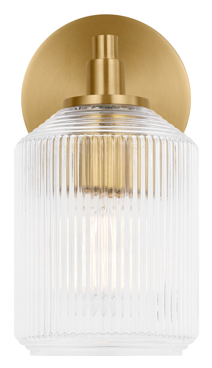 Applique de salle de bain 1 lumière | Burnished Brass | Barstow