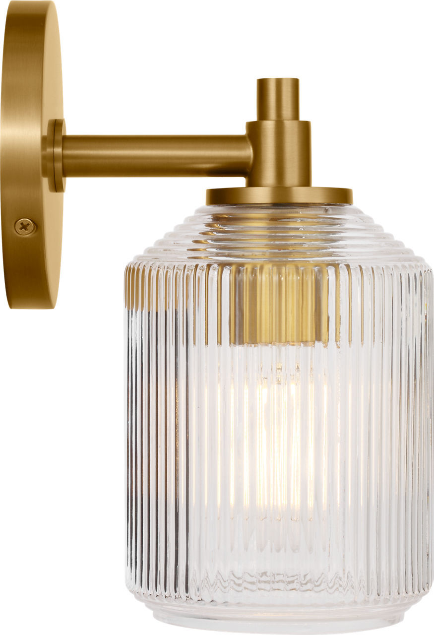 Applique de salle de bain 1 lumière | Burnished Brass | Barstow