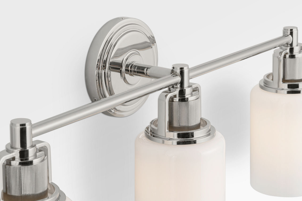 Applique de salle de bain 3 lumières | Polished Nickel | Ashford