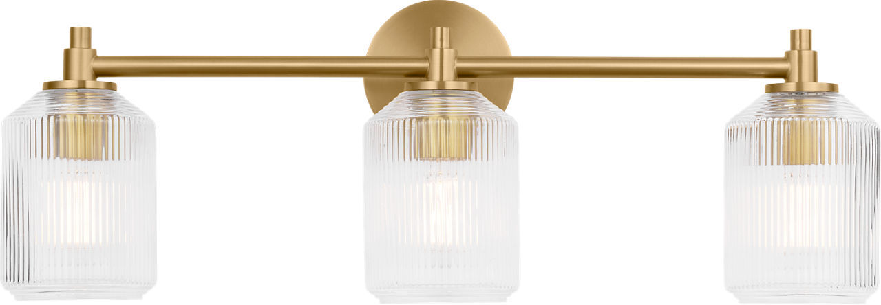 Applique de salle de bain 3 lumières | Burnished Brass | Barstow