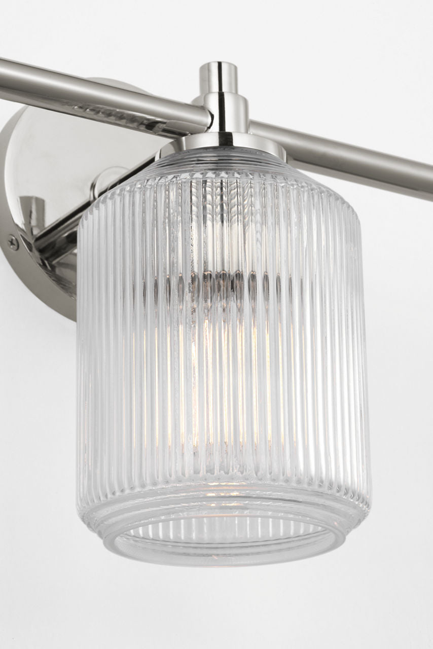 Applique de salle de bain 3 lumières | Polished Nickel | Barstow