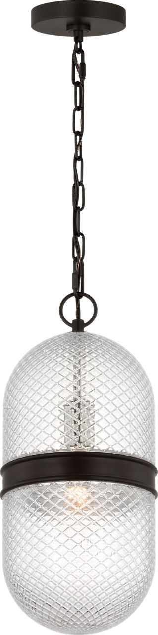 Suspension 1 lumière | Aged Iron | Lucinda