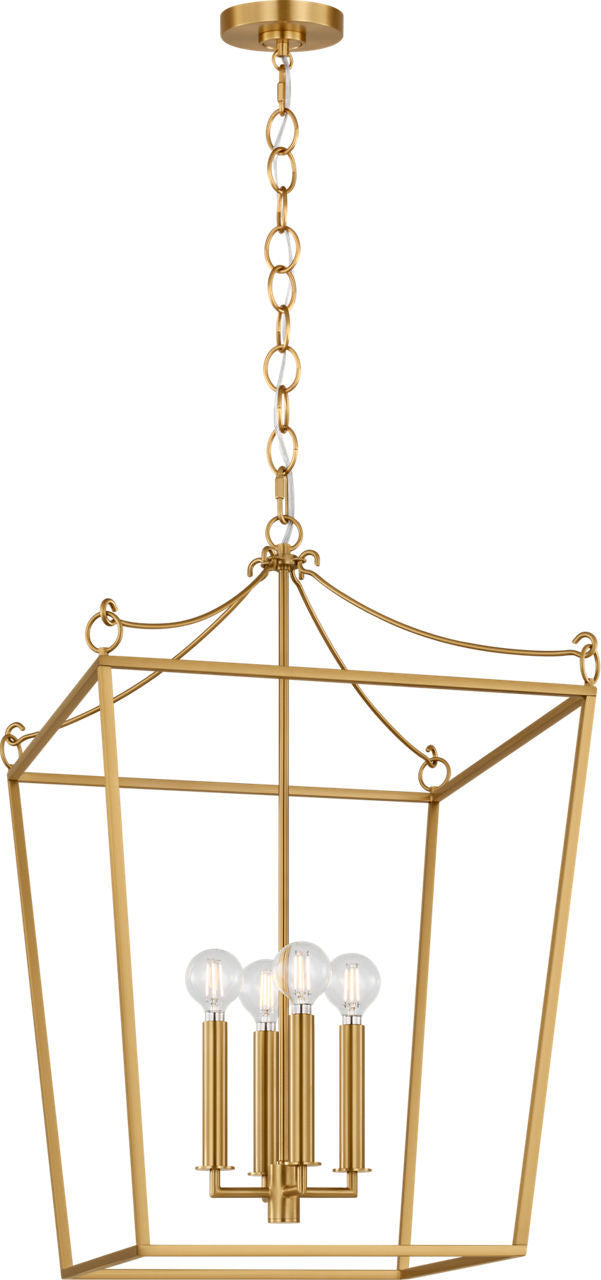 Lanterne 4 lumières | Burnished Brass | Carlyle