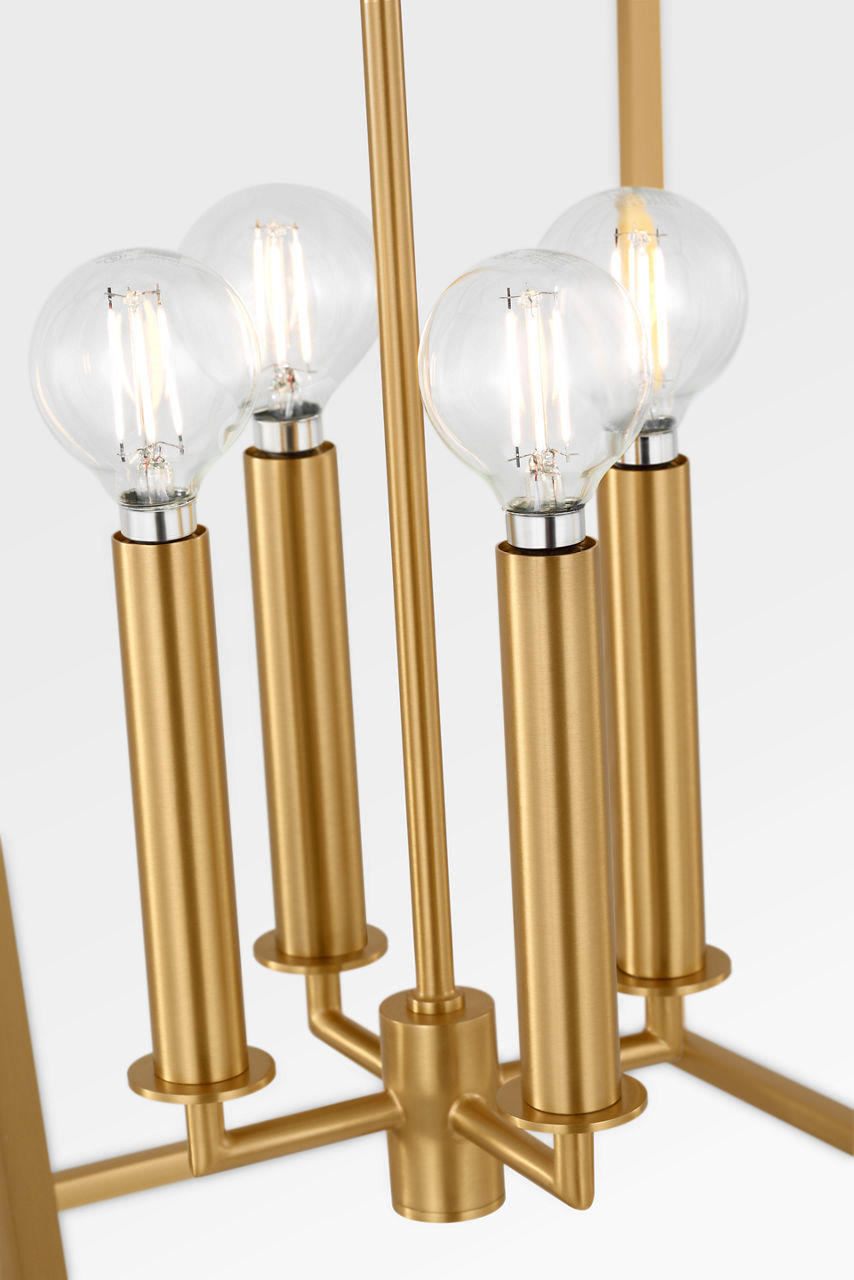 Lanterne 4 lumières | Burnished Brass | Carlyle