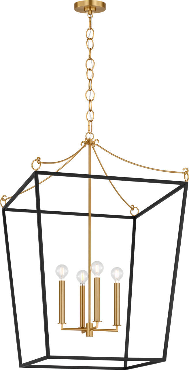 Lanterne 4 lumières | Burnished Brass | Carlyle
