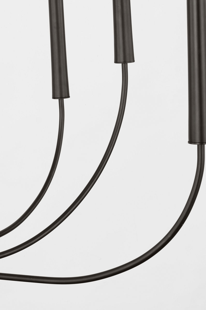 Lustre 8 lumières | Aged Iron | Lois