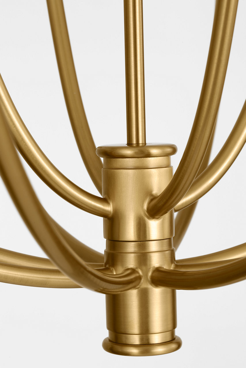 Lustre 12 lumières | Burnished Brass | Marina
