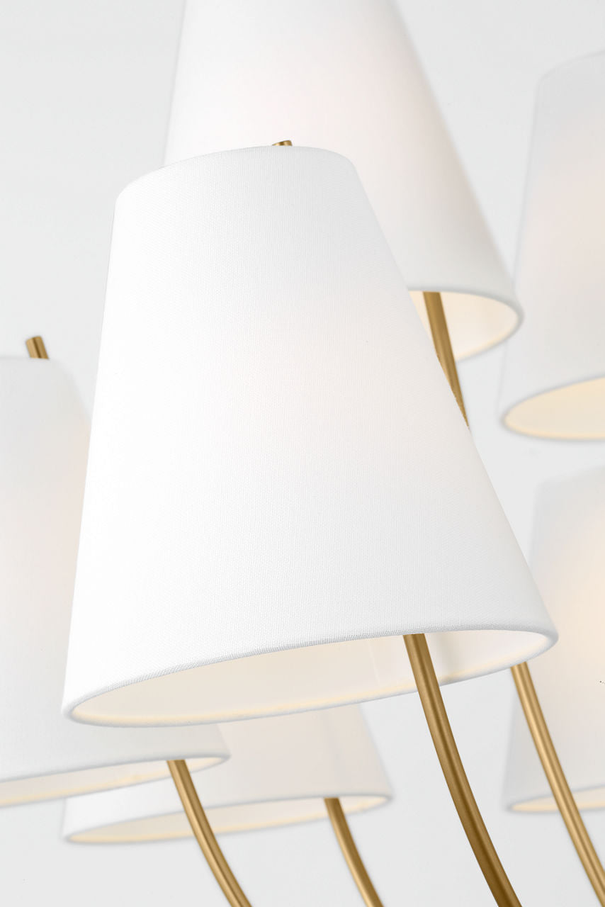Lustre 12 lumières | Burnished Brass | Marina