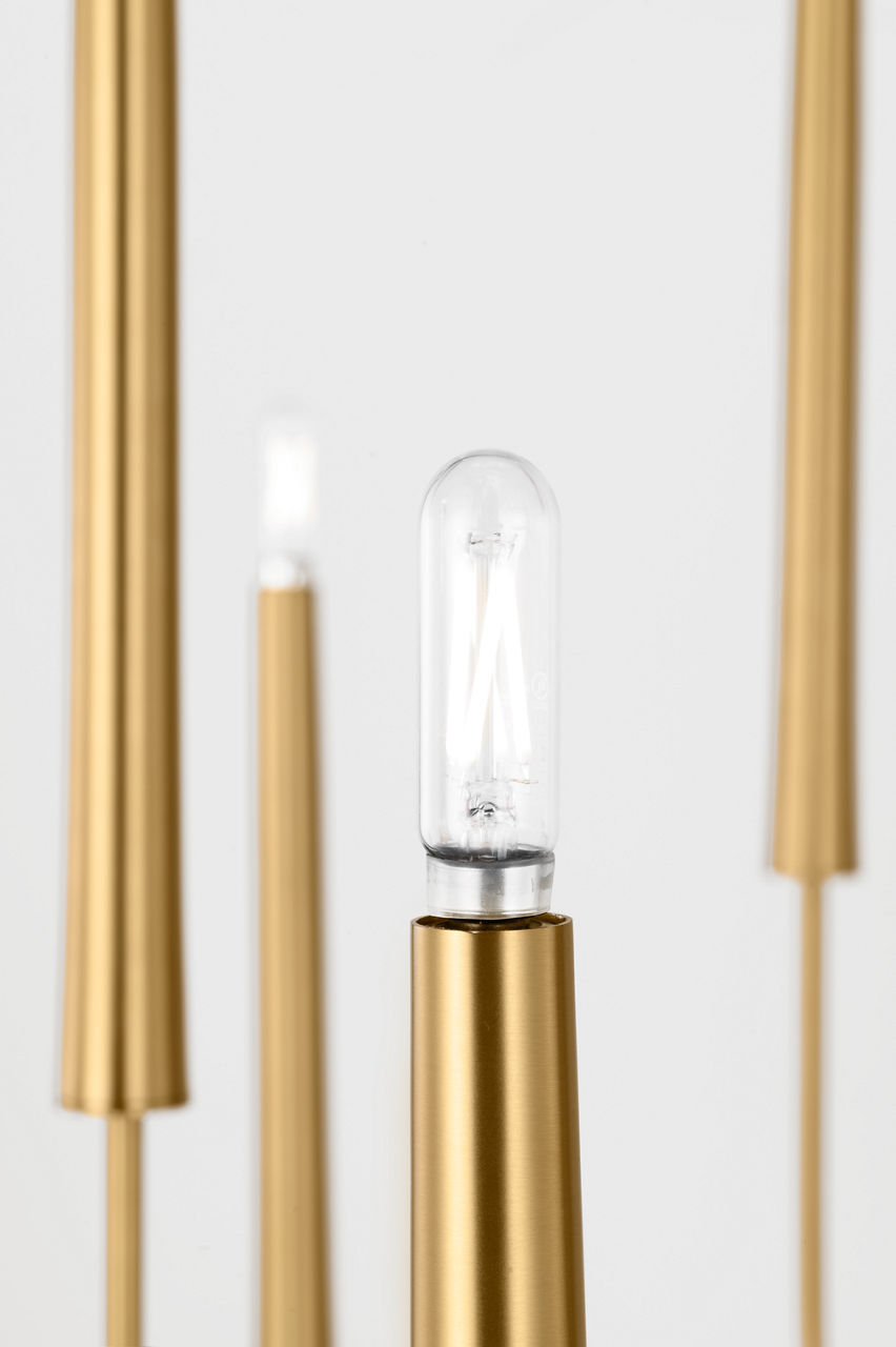 Lustre 12 lumières | Burnished Brass | Lois