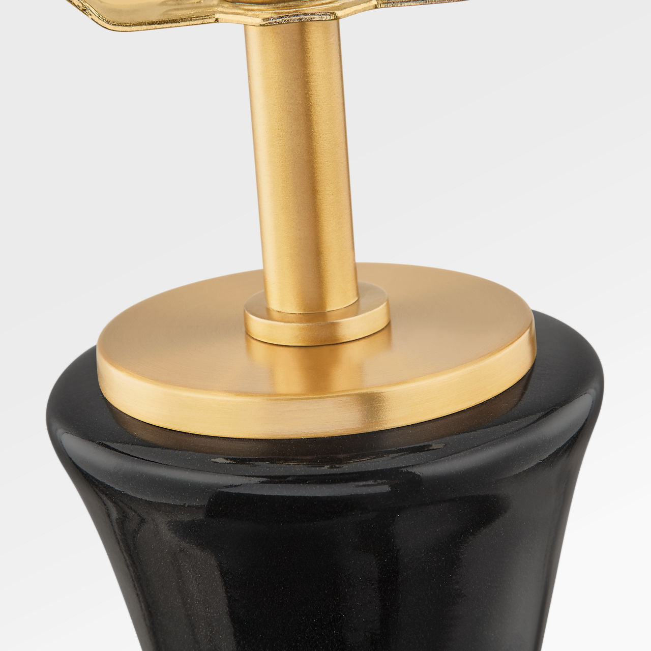 Lampe de table 1 lumière | Black Ceramic | Amber