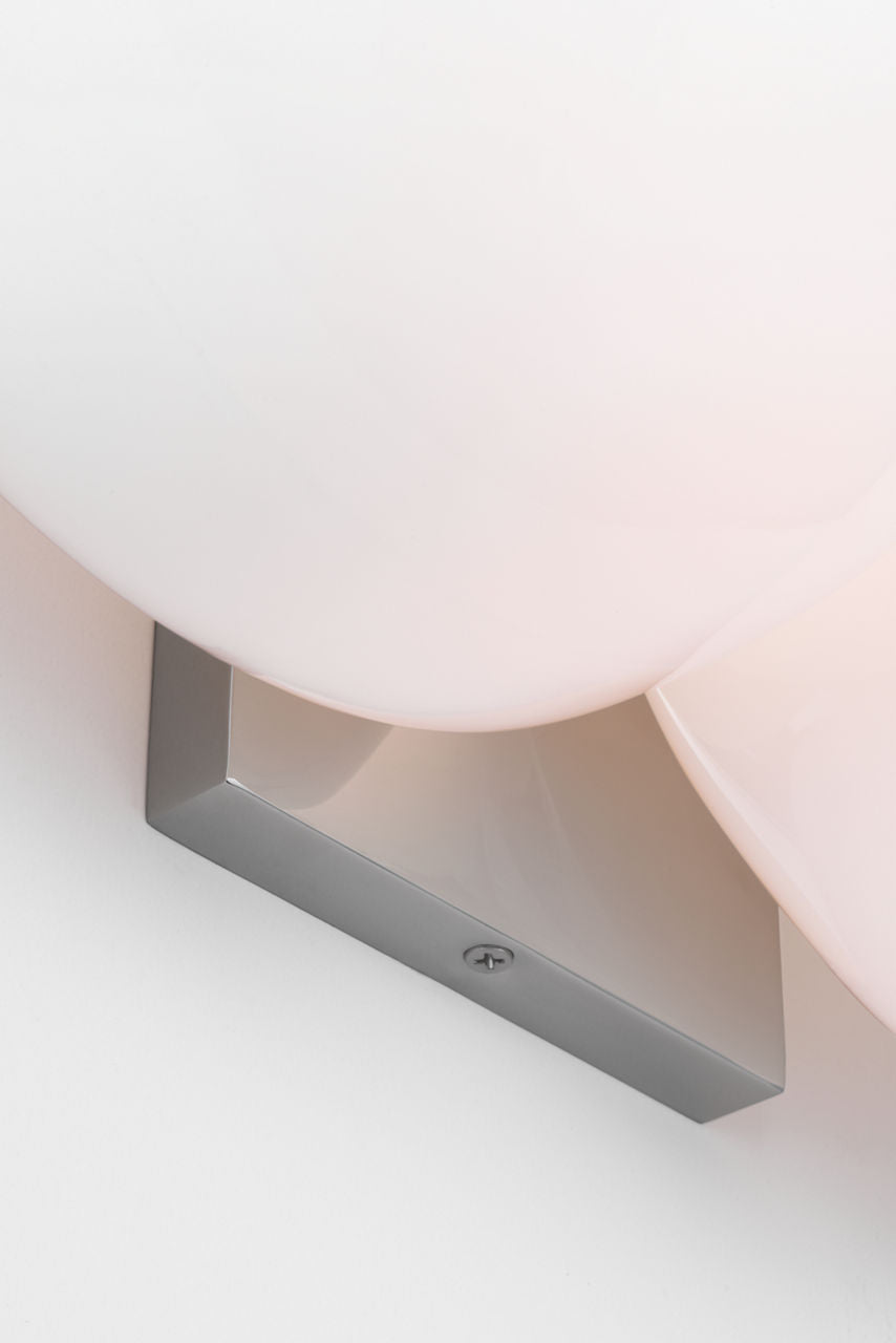 Applique de salle de bain 2 lumières | Polished Nickel | Cheverny