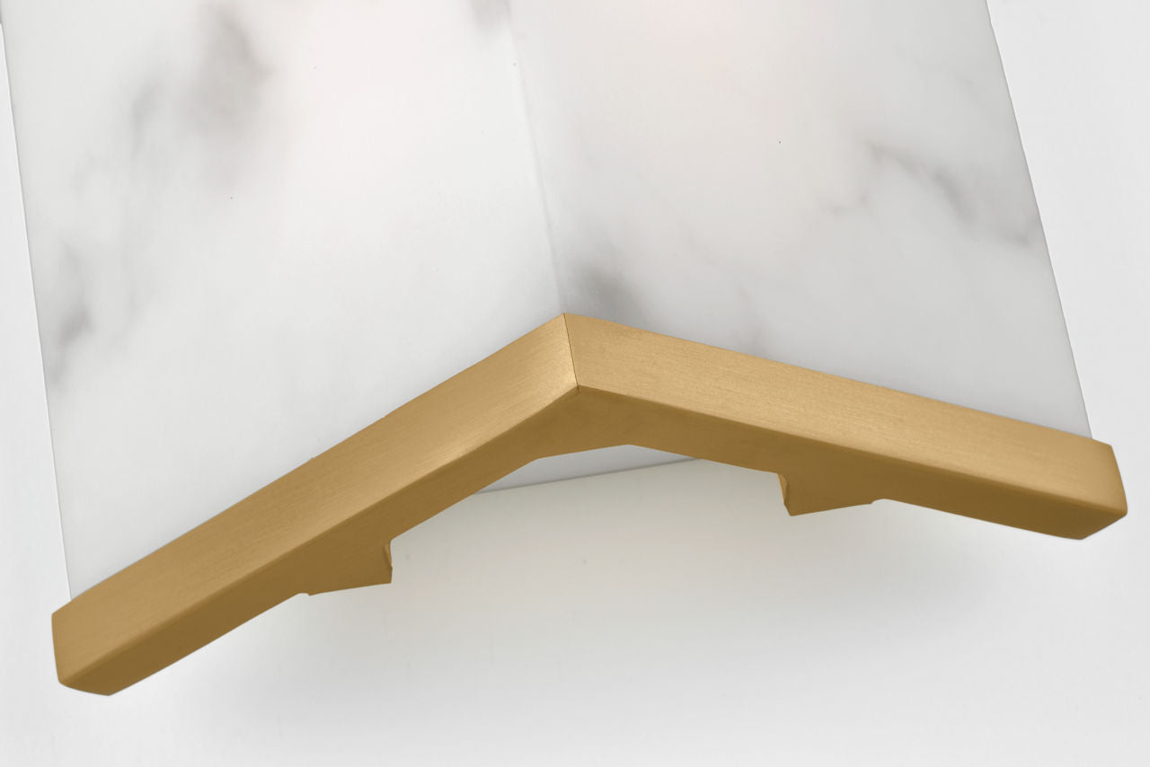 Applique de salle de bain DEL | Burnished Brass | Cleor