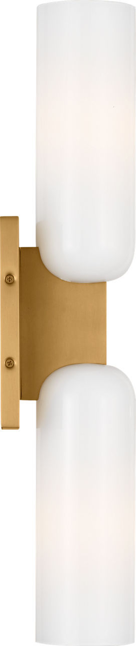 Applique de salle de bain 2 lumières | Burnished Brass | Maroux