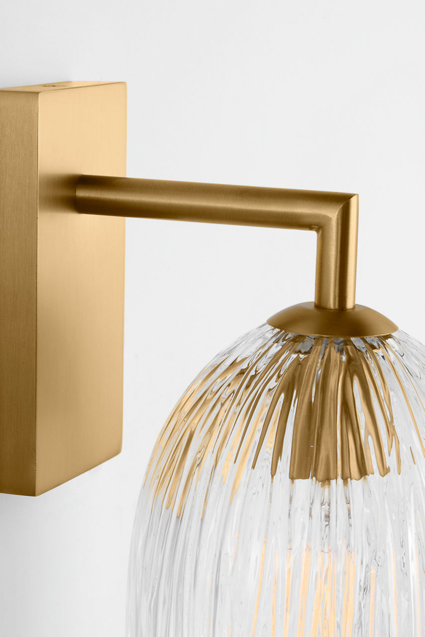 Applique murale 1 lumière | Burnished Brass | Serafina