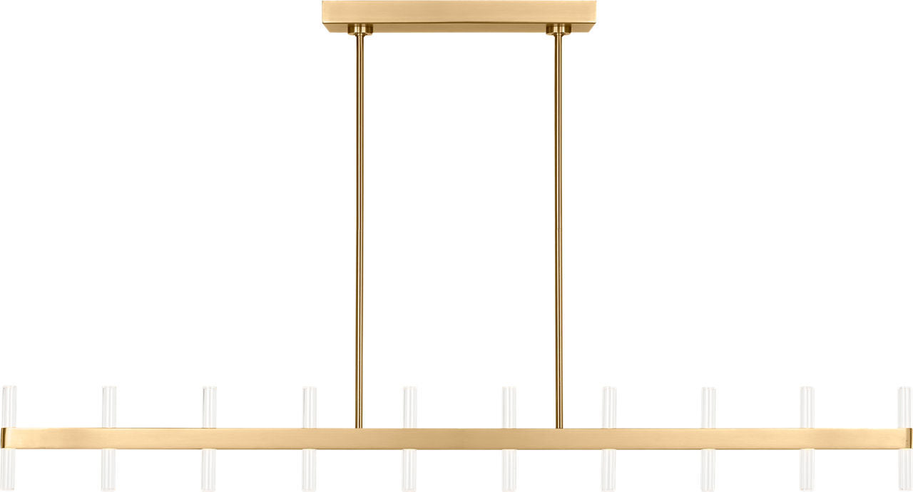 Suspension linéaire DEL | Burnished Brass | Silas