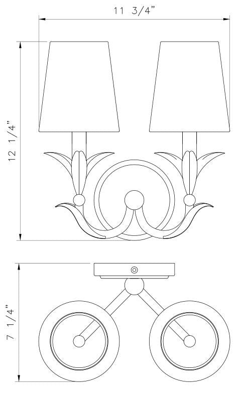 Applique murale 2 lumières | Aslin