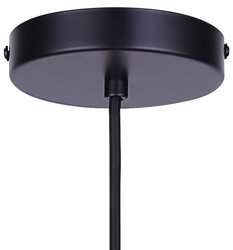 Suspension 1 lumière | Noire