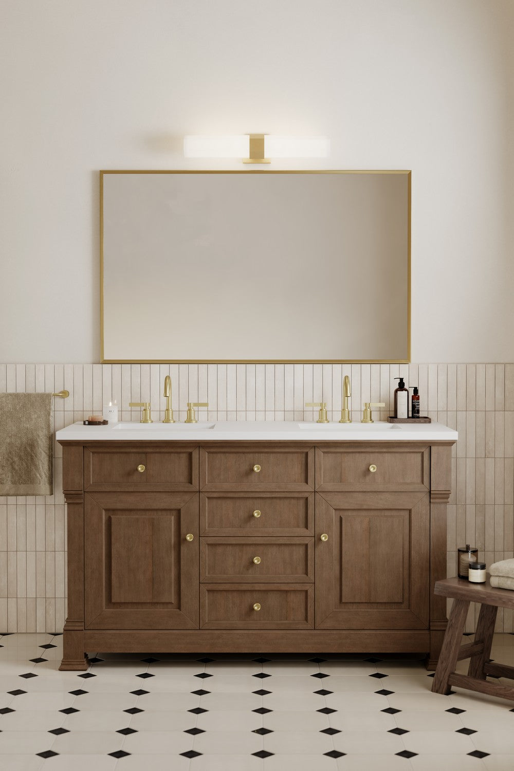 Barre de salle de bain 2 lumières | Delgada