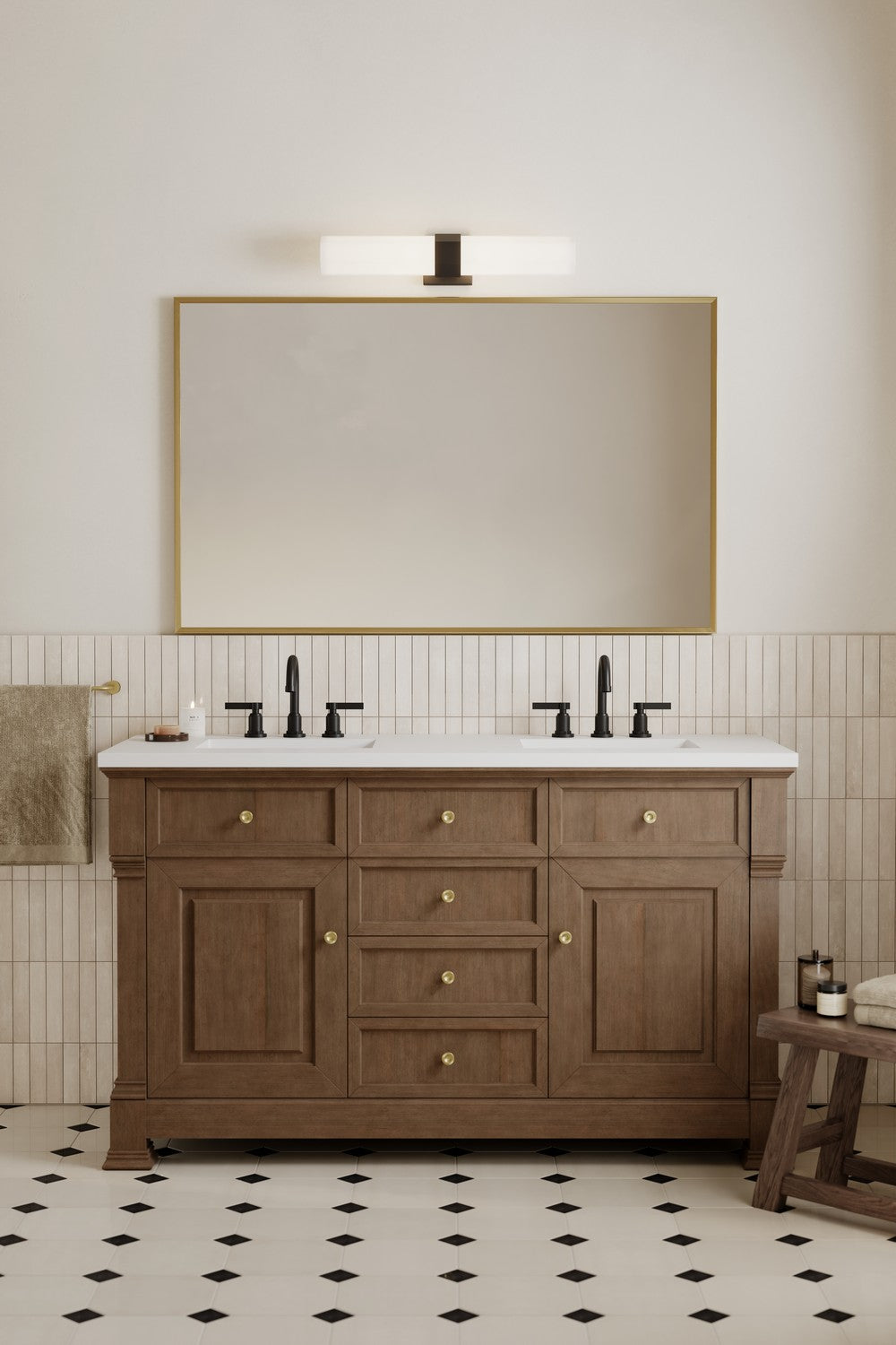 Barre de salle de bain 2 lumières | Delgada