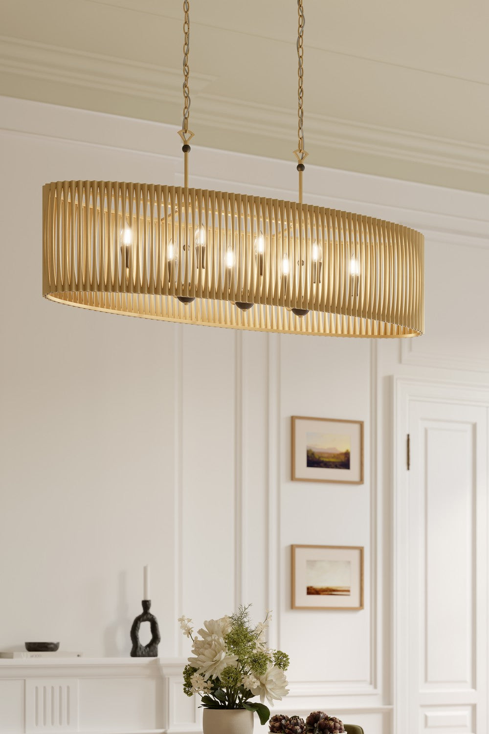 Lustre linéaire 8 lumières | Aven