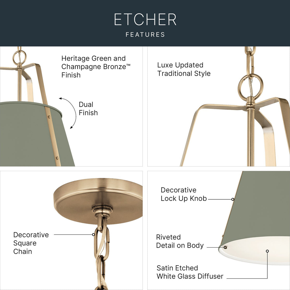 Suspension 2 lumières | Etcher