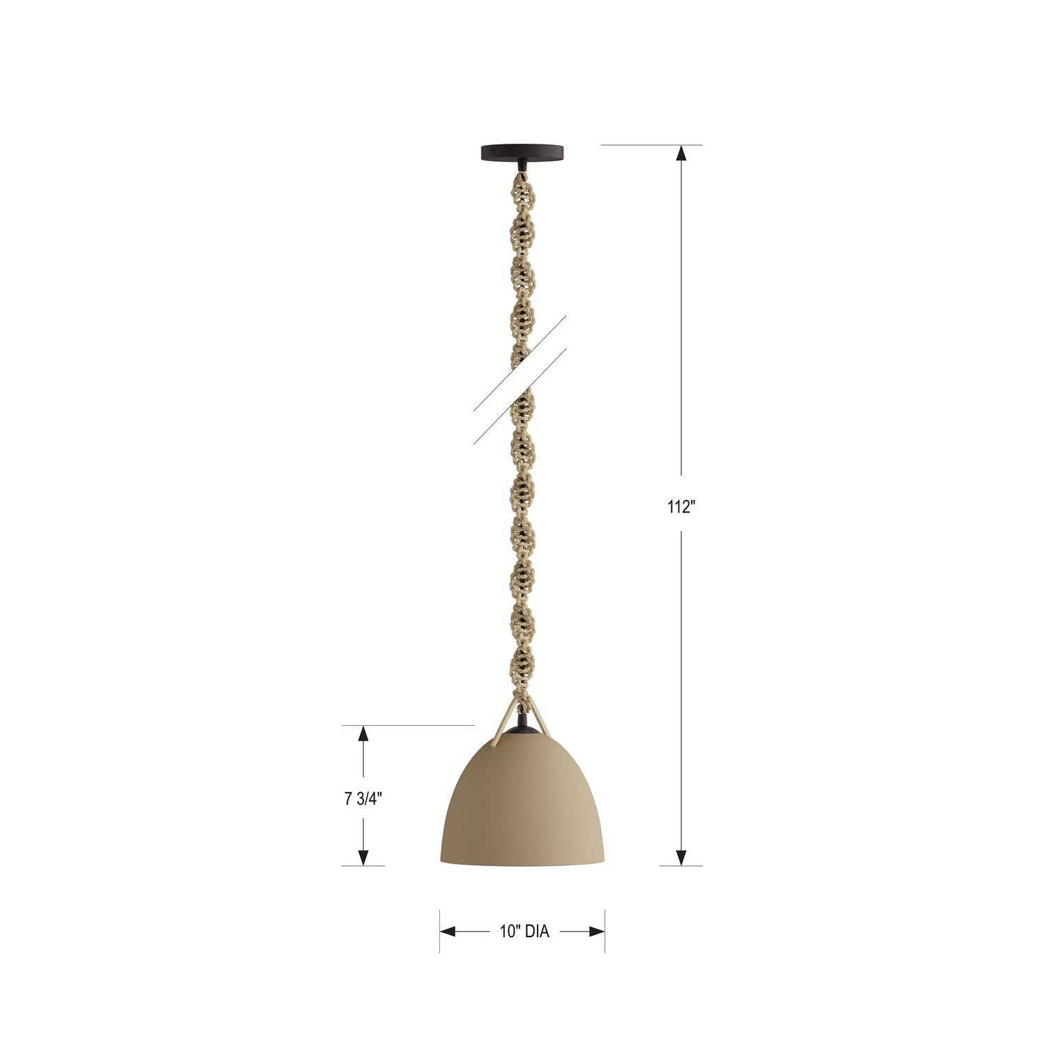 Suspension 1 lumière | Cordón