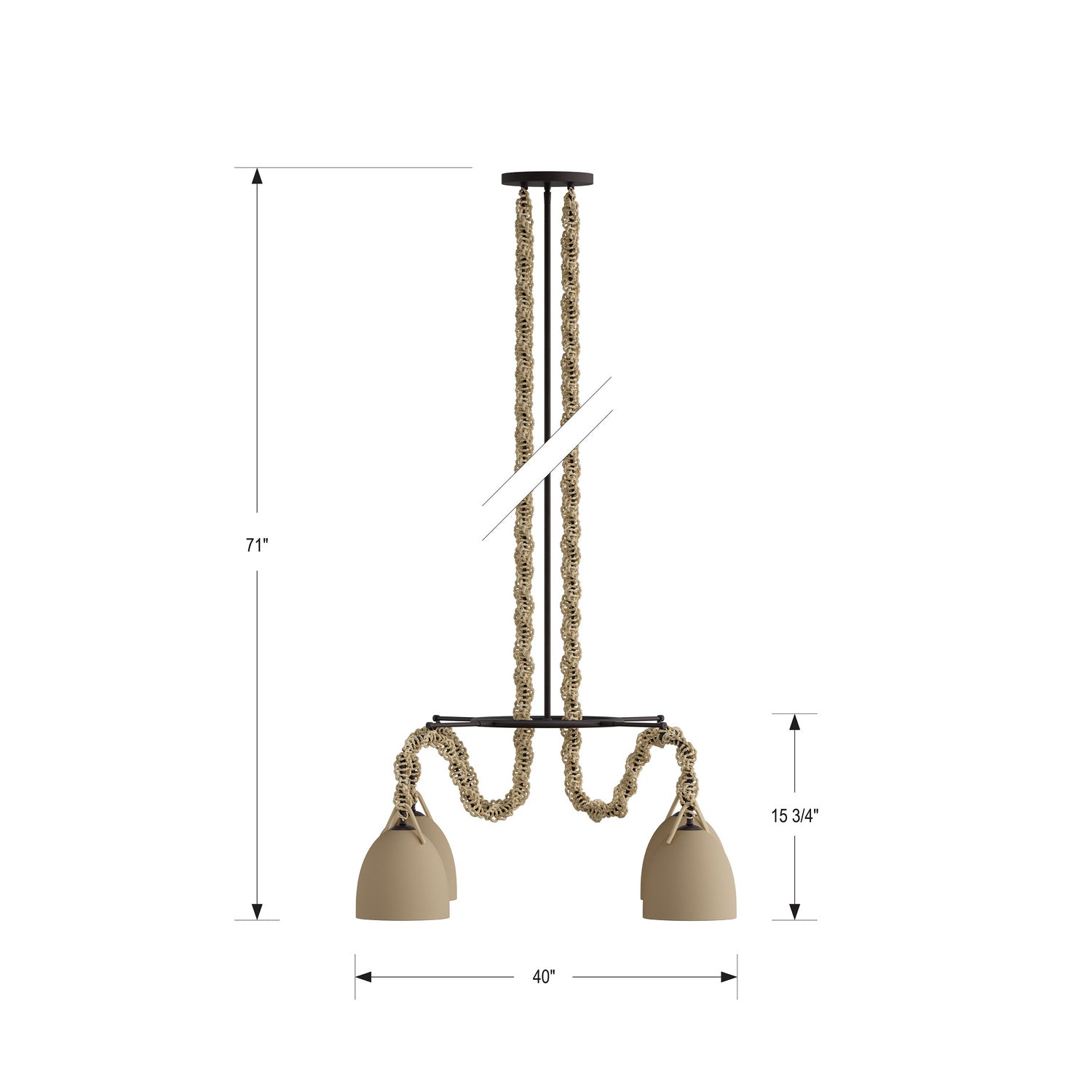 Suspension 4 lumières | Cordón