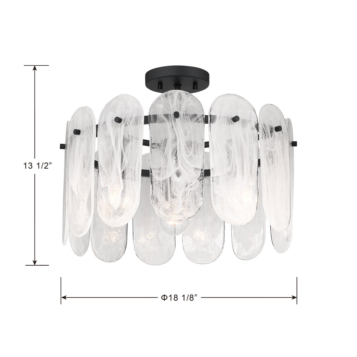 Semi-plafonnier 3 lumières | Oldmill