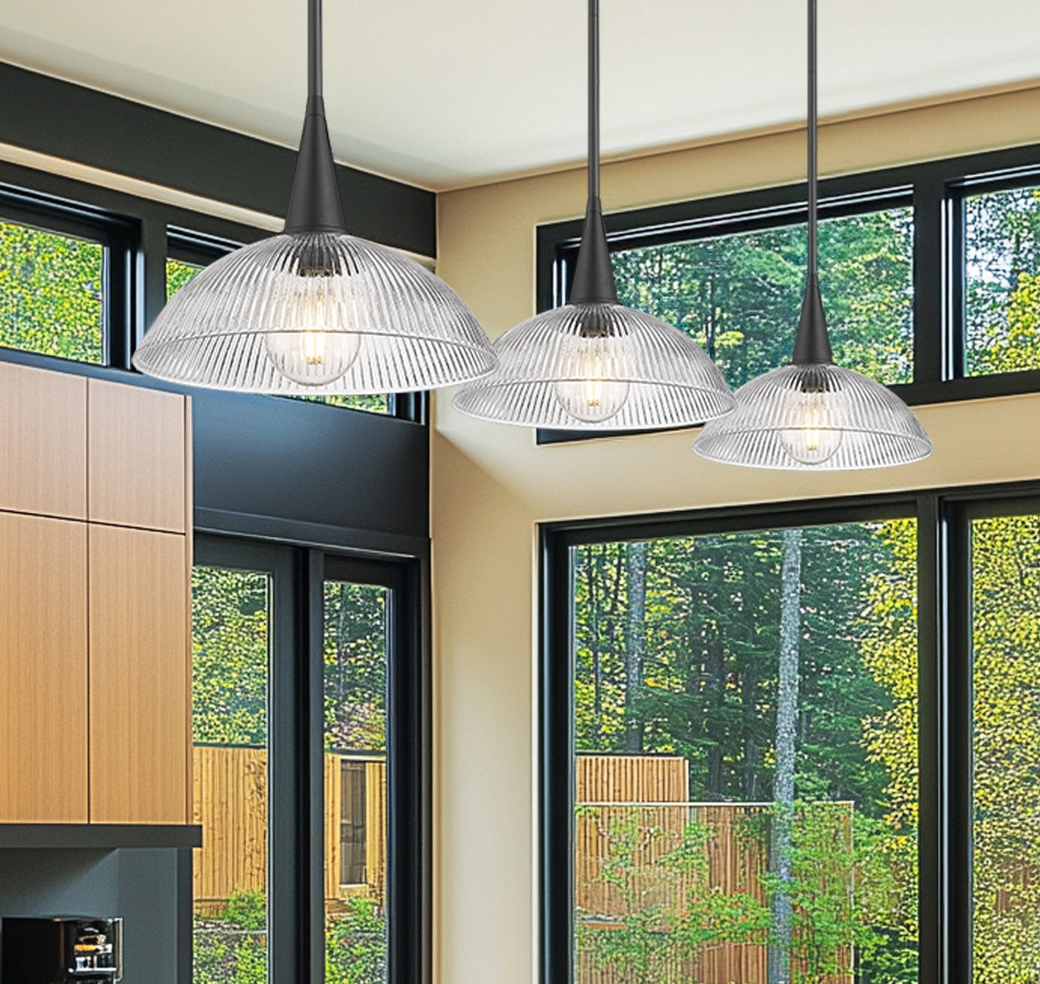 Lustre linéaire 3 lumières | Lunelle