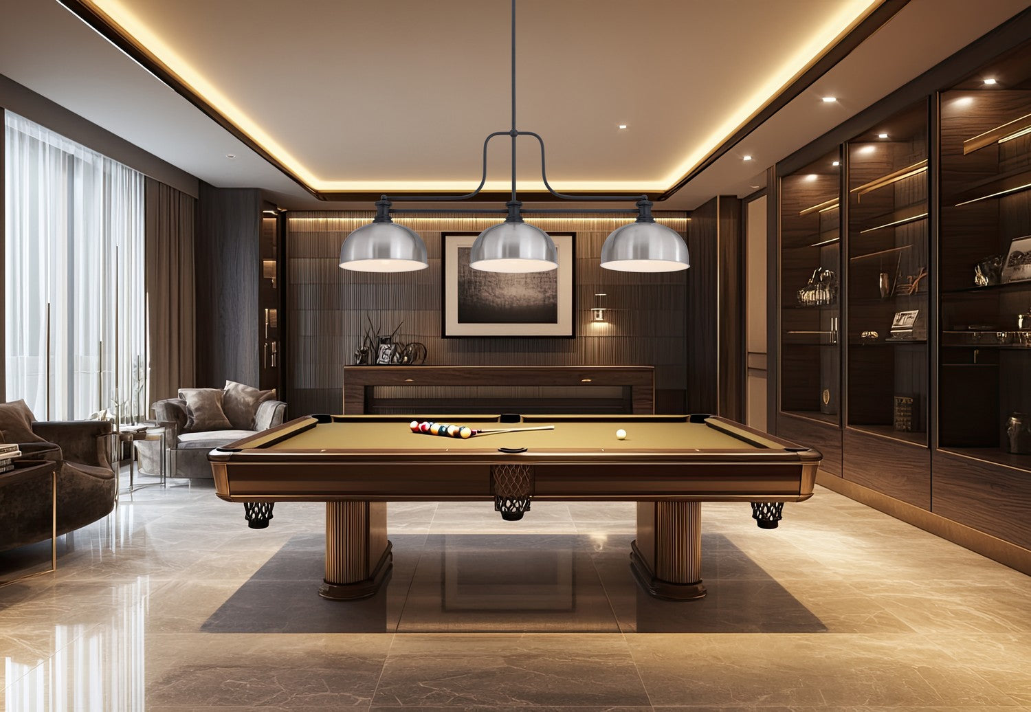 Billiard 3 lumières | Melange