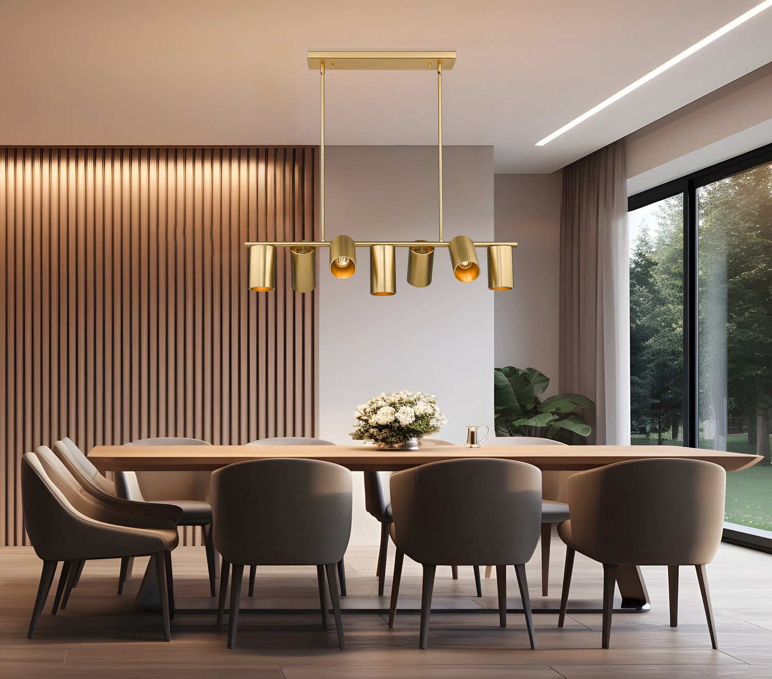 Lustre linéaire 7 lumières | Lumina
