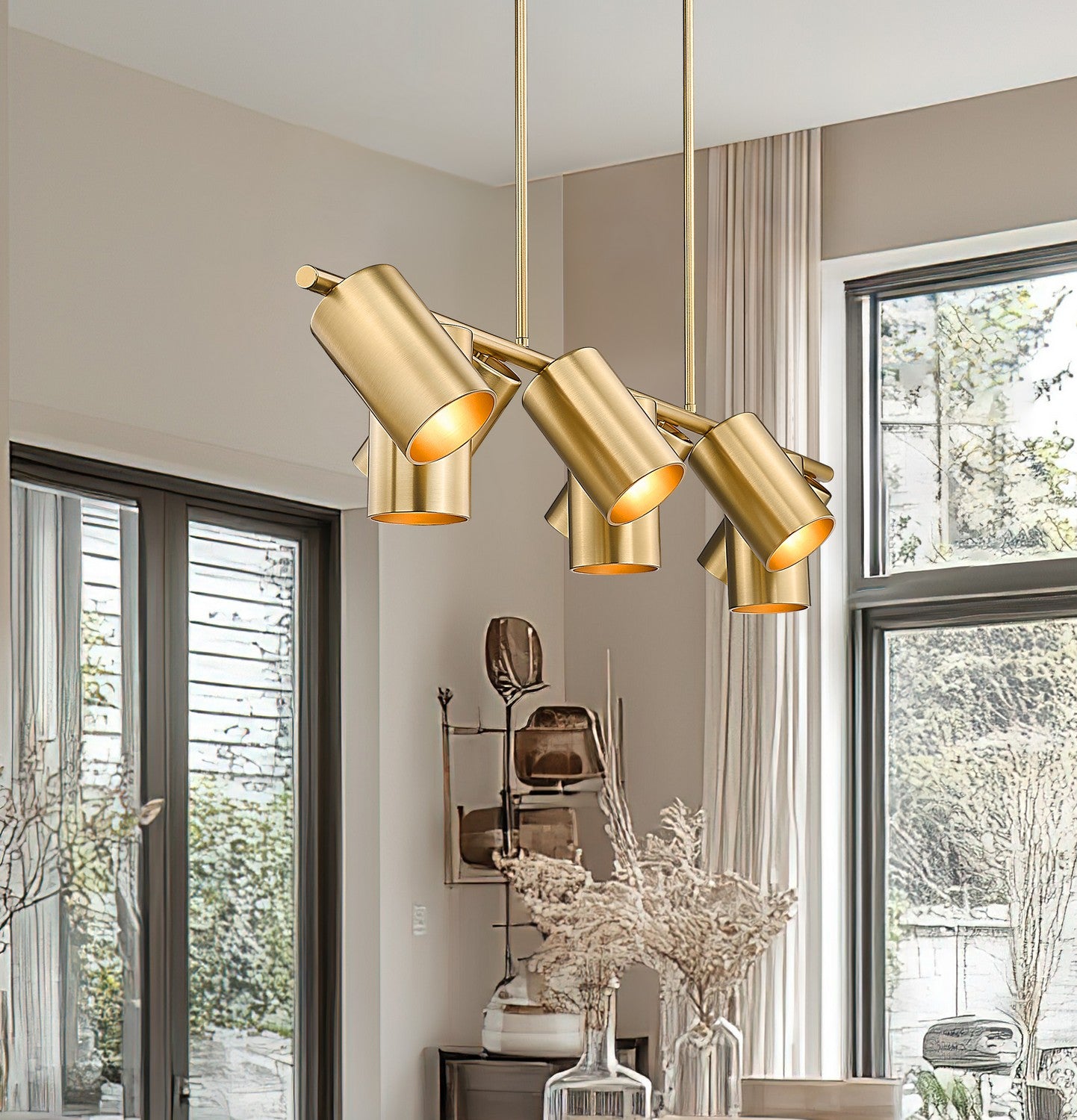 Lustre linéaire 9 lumières | Lumina