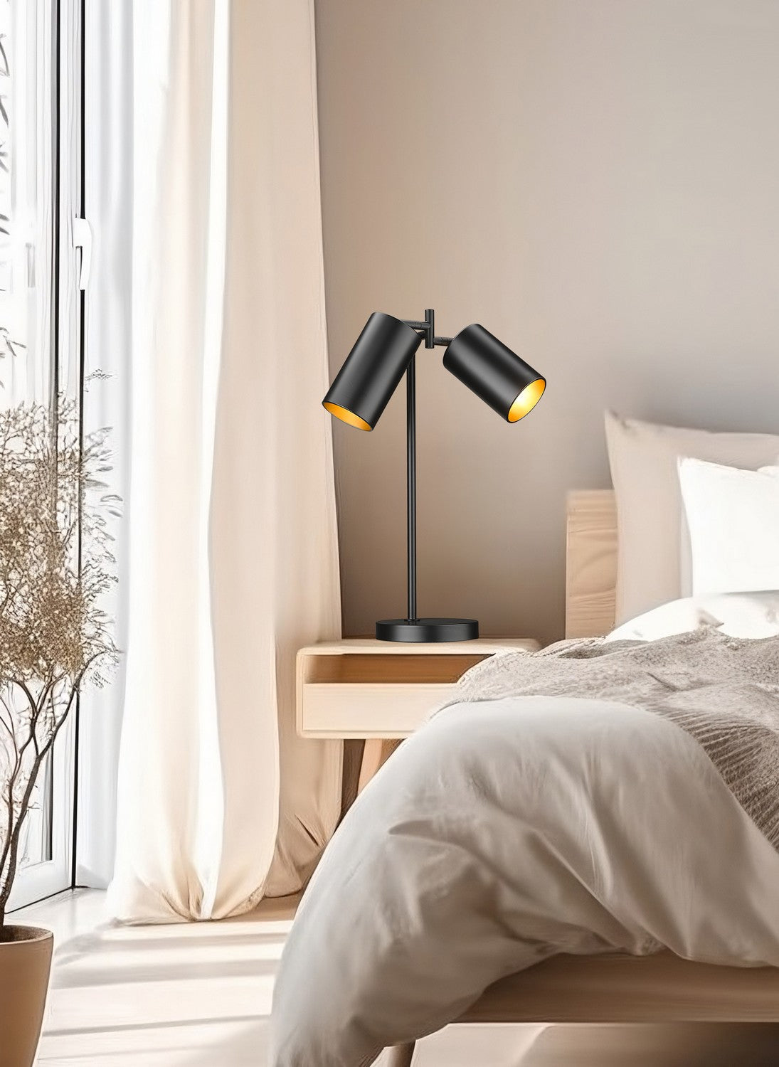 Lampe de table 2 lumières | Lumina
