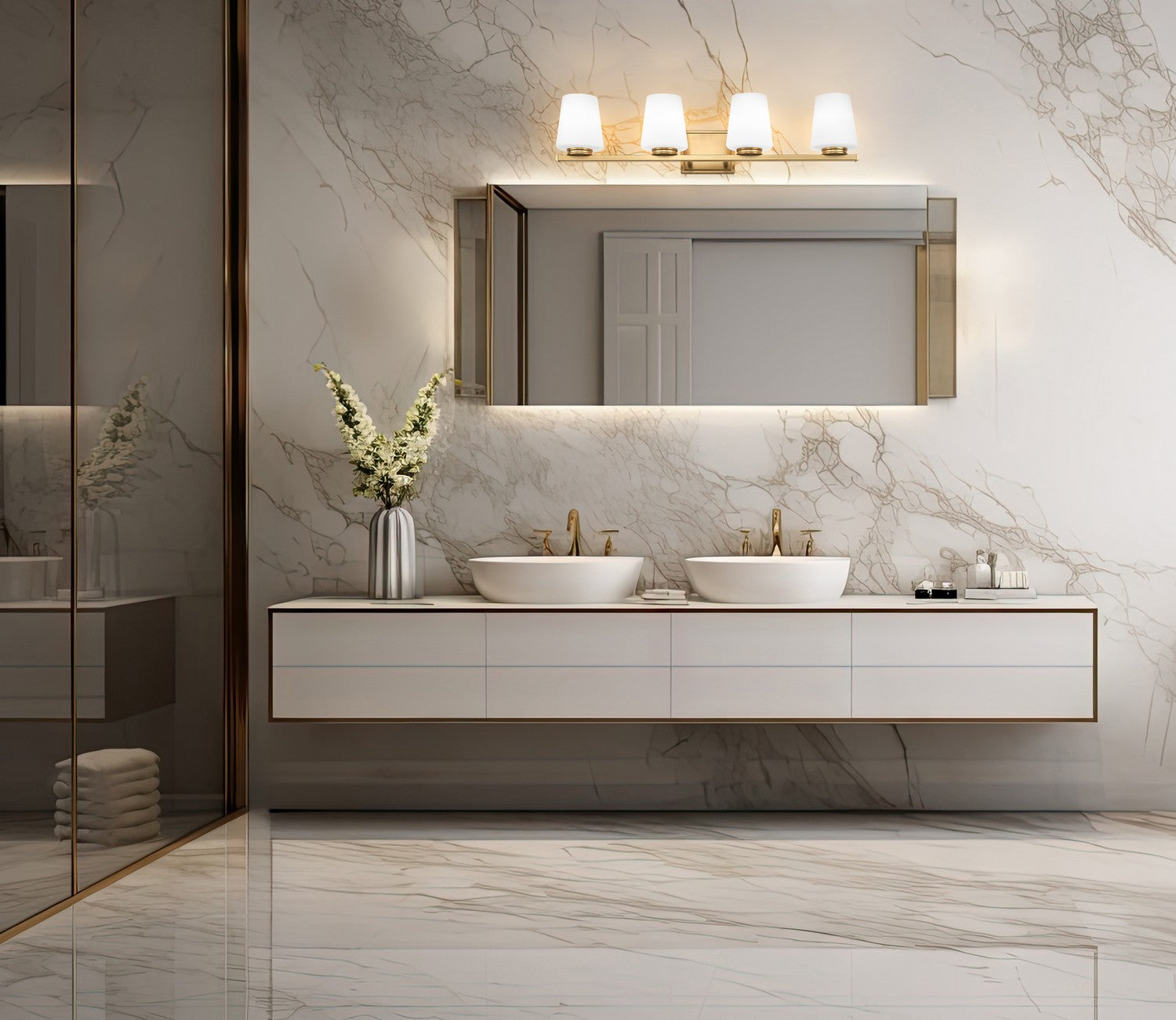 Applique de vanité 4 lumières | Nextra
