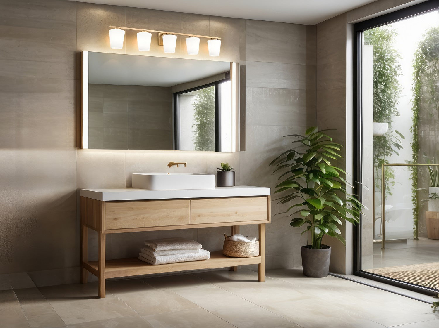 Applique de vanité 5 lumières | Nextra