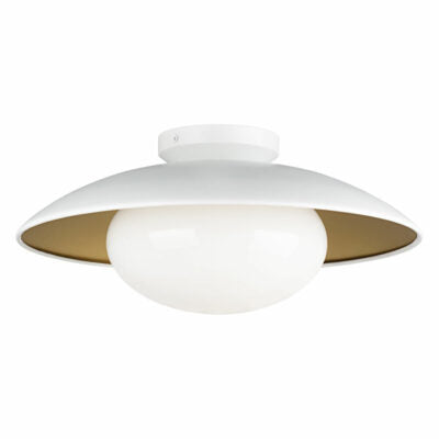 Plafonnier Blanc et or | HATLEY