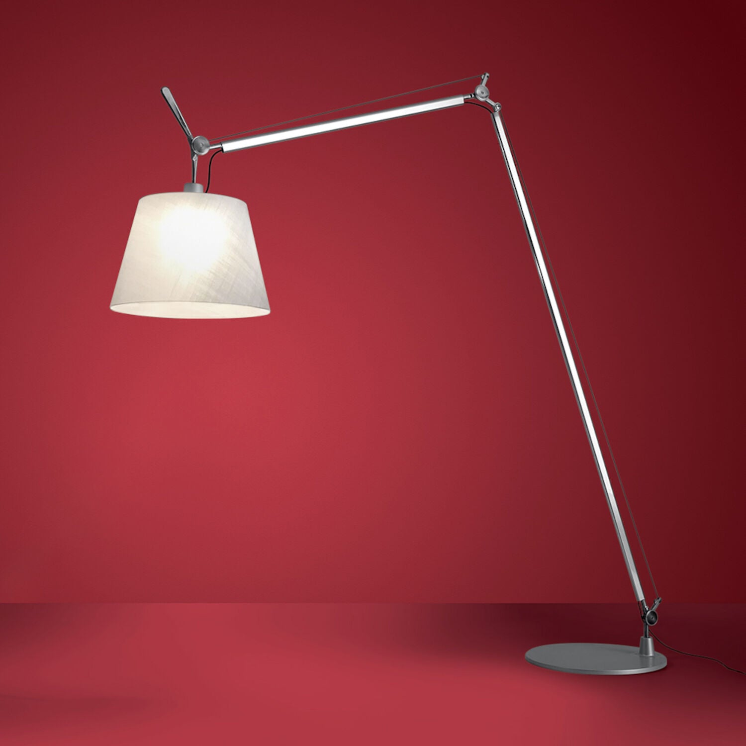 TOLOMEO Lampe sur pied Nickel - 0510018A | ARTEMIDE