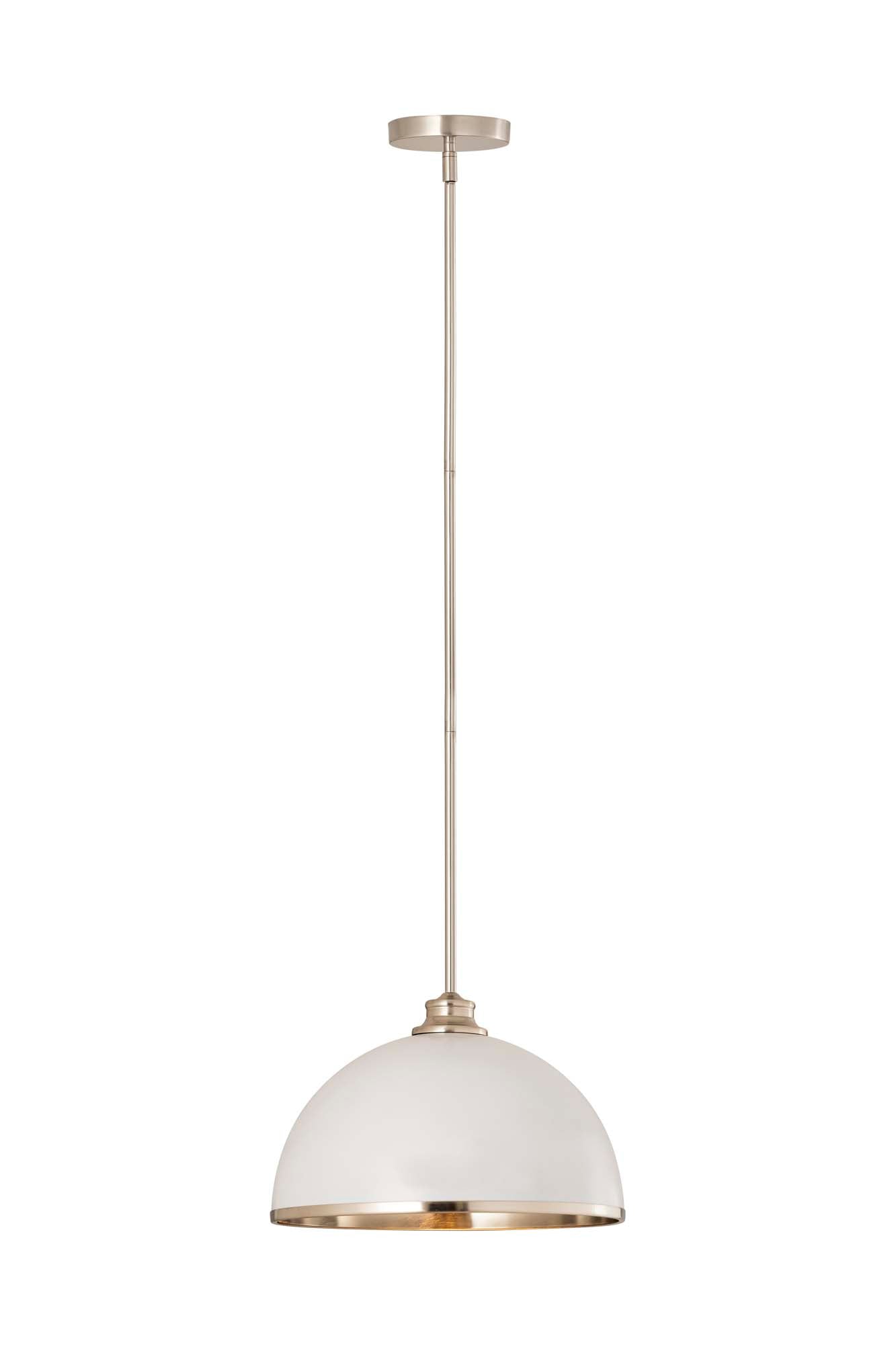 LANDRY Pendant White, Nickel - 1004P14-MW-BN | Z-LITE