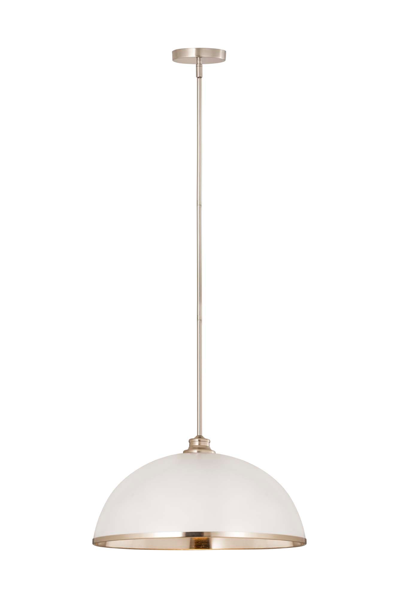 LANDRY Pendant White, Nickel - 1004P20-MW-BN | Z-LITE