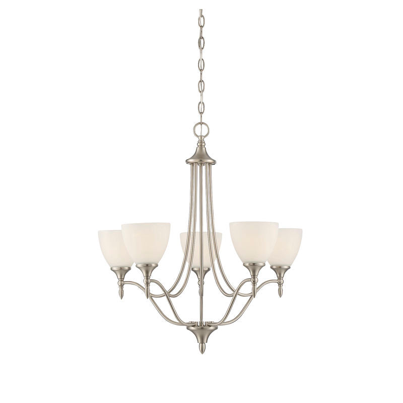 HERNDON Chandelier Nickel - 1-1001-5-SN | SAVOYS