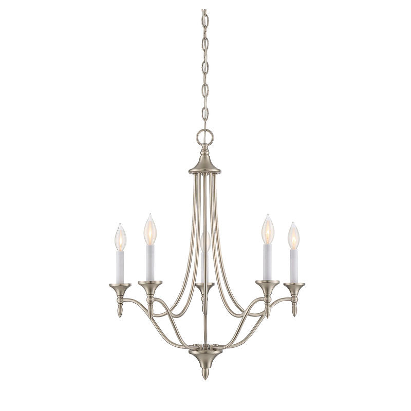 HERNDON Chandelier Nickel - 1-1008-5-SN | SAVOYS